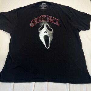 Ghost Face Scream Horror Movie Graphic T-Shirt Black Pink Mens 2XL Fun World